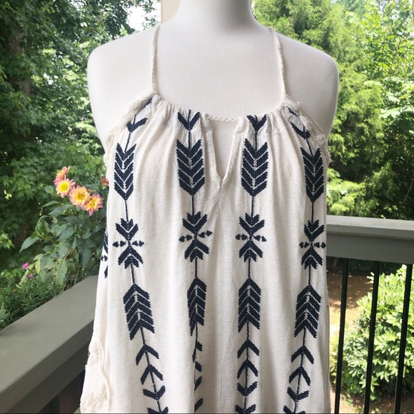 Free People Oatmeal Peace Arrow Tunic Size - Picture 5 of 7